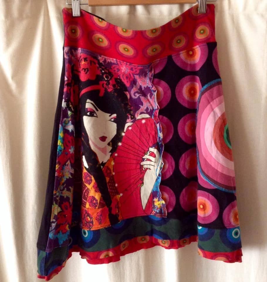 Desigual M/L rok, Kleding | Dames, Rokken, Maat 38/40 (M), Meerkleurig, Ophalen of Verzenden, Zo goed als nieuw