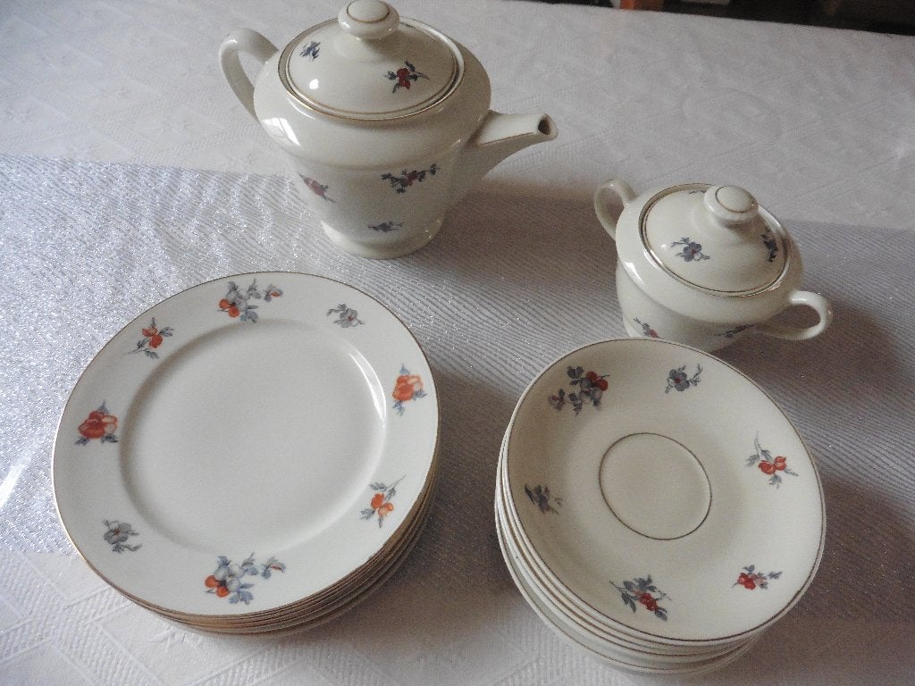 Set van verschillende Zwitsers serviesgoed, vintage, Antiek en Kunst, Ophalen