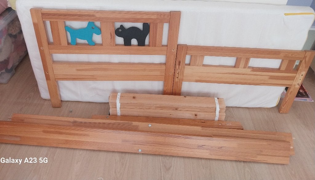Kleuterbed, Kinderen en Baby's, Ophalen, Gebruikt, 70 tot 85 cm, Matras