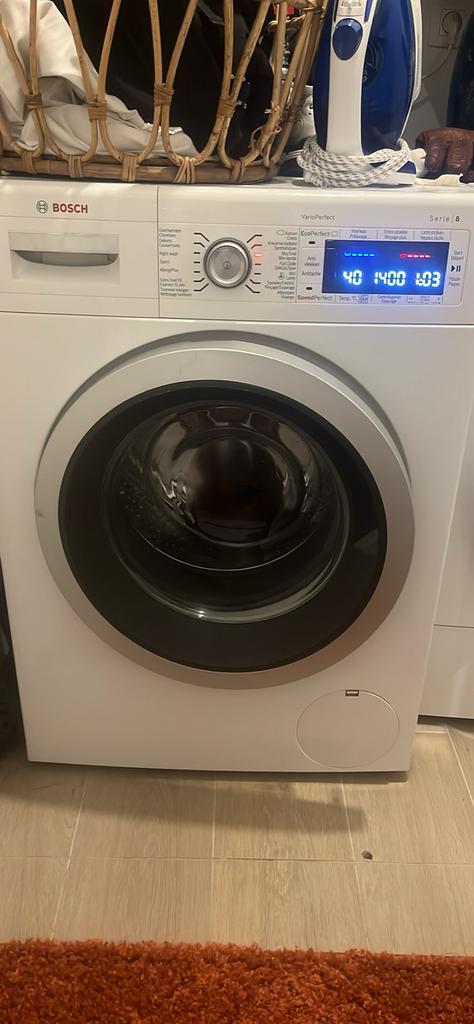 Bosch Serie 8 wasmachine, Ophalen, 6 tot 8 kg, Bovenlader, Zo goed als nieuw