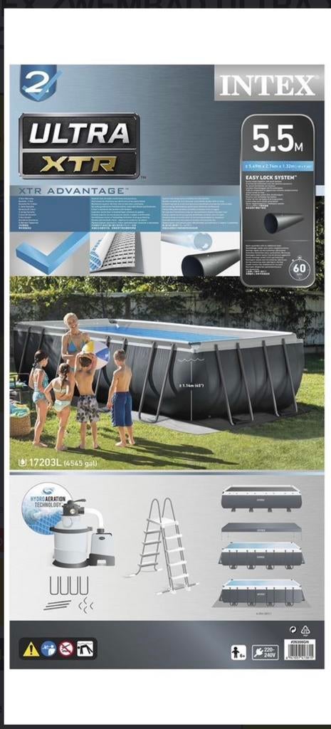 Intex ultra zwembad, Tuin en Terras, Ophalen, Zo goed als nieuw