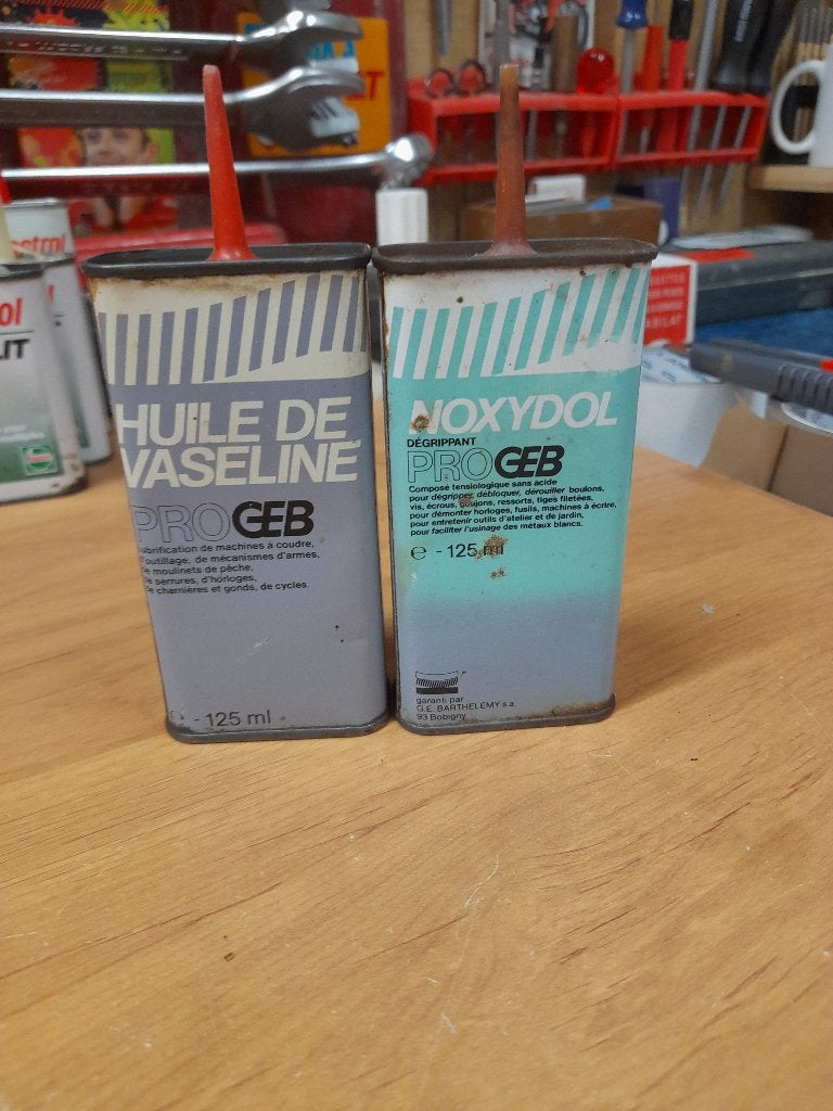 ancienne burette huile vide geb pro, Envoi, Utilisé, Autres types