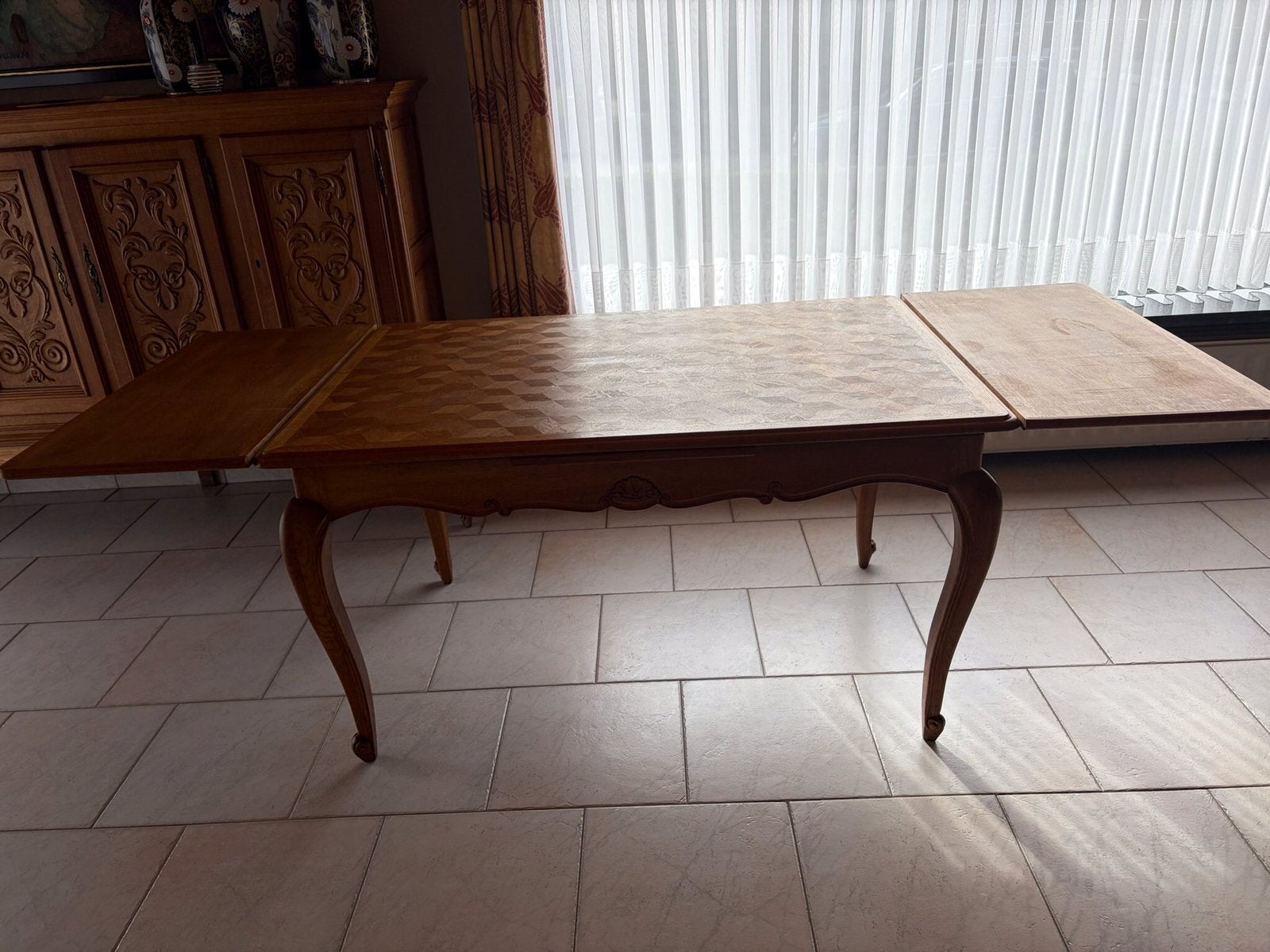 Eiken eettafel, Ophalen