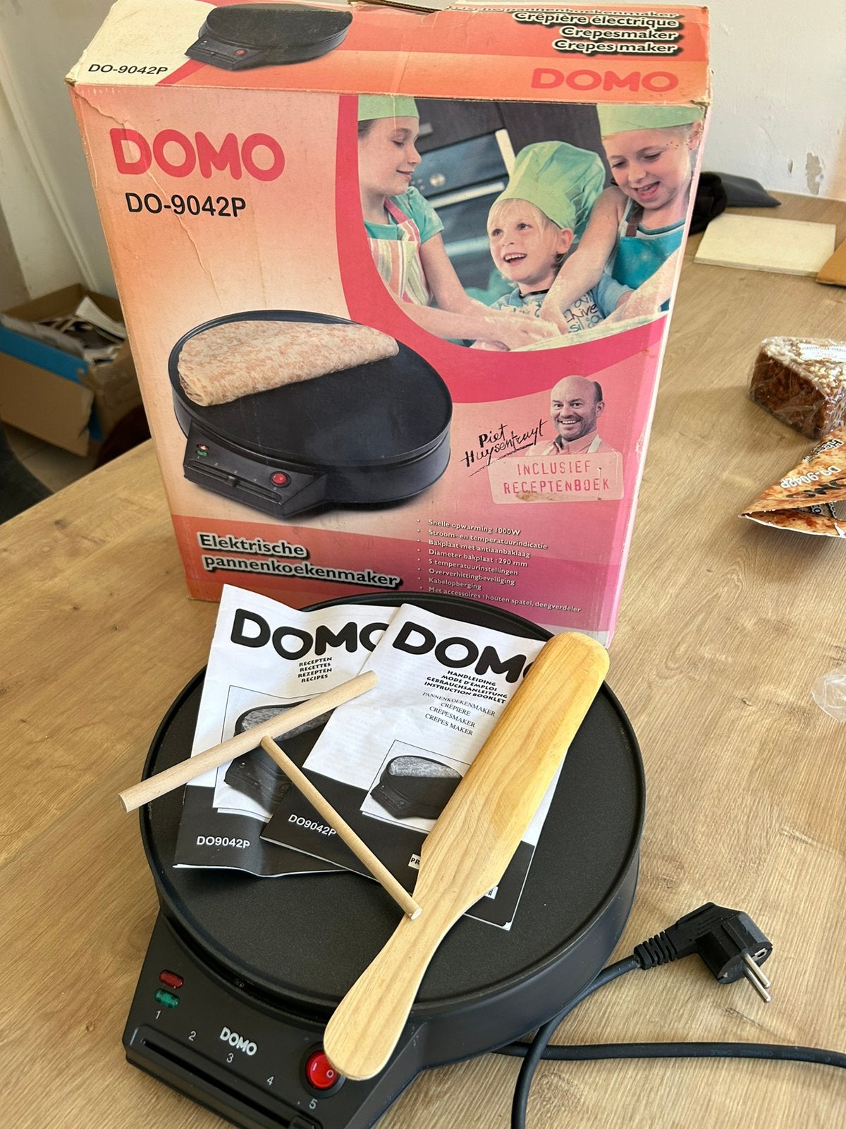 DOMO elektrische pannenkoekenmaker, Enlèvement, Utilisé