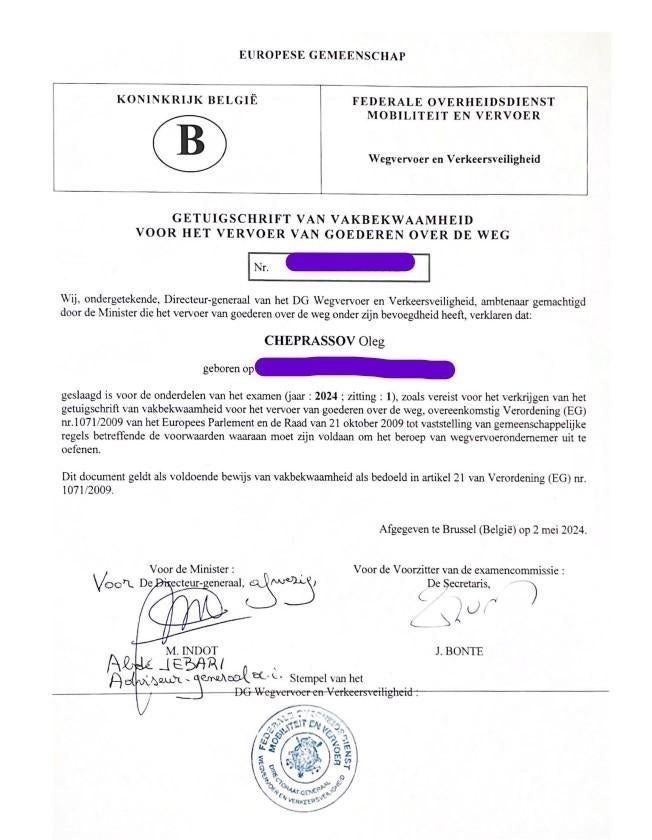 Attest Vakbekwaamheid Transport (vervoersvergunning), Tot en met 24 uur, Vanaf 1 jaar, Freelance of Uitzendbasis, Geschikt als bijbaan