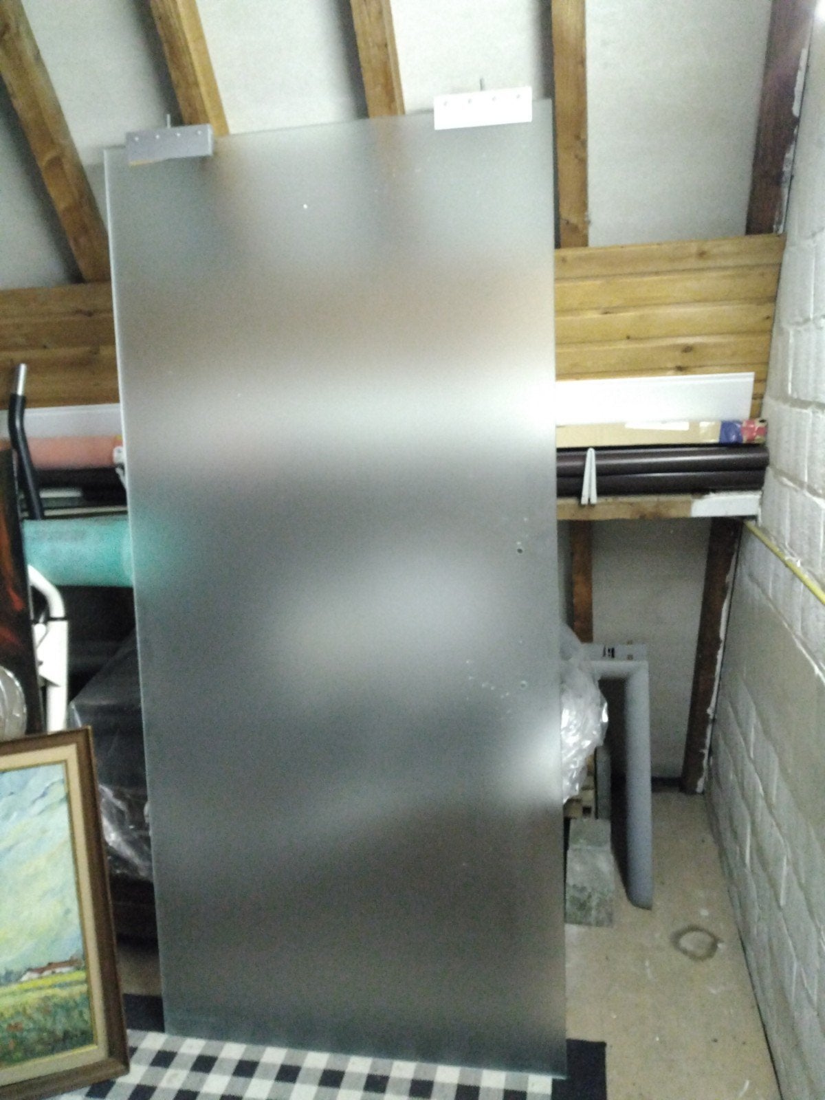 Zware mat glazen schuifdeur, Doe-het-zelf en Bouw, Gebruikt, 215 cm of meer, Binnendeur, Glas