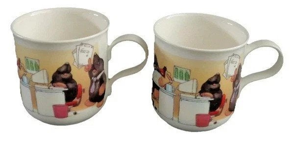 Eef Borger Molly de Mol Lot de 2 tasses en céramique, 30 cl, Collections, Personnages de BD, Comme neuf, Ustensile, Autres personnages