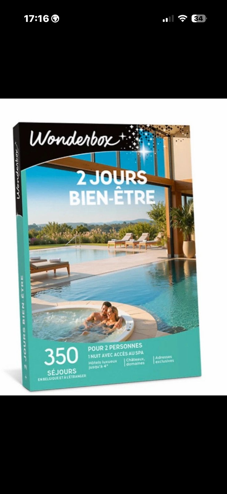 Wonderbox, Tickets & Billets, Deux personnes, 1 nuitée
