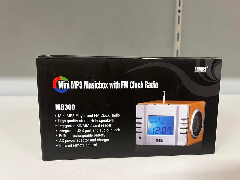 Mini mp3 music box met FM clock radio, Enlèvement, Neuf