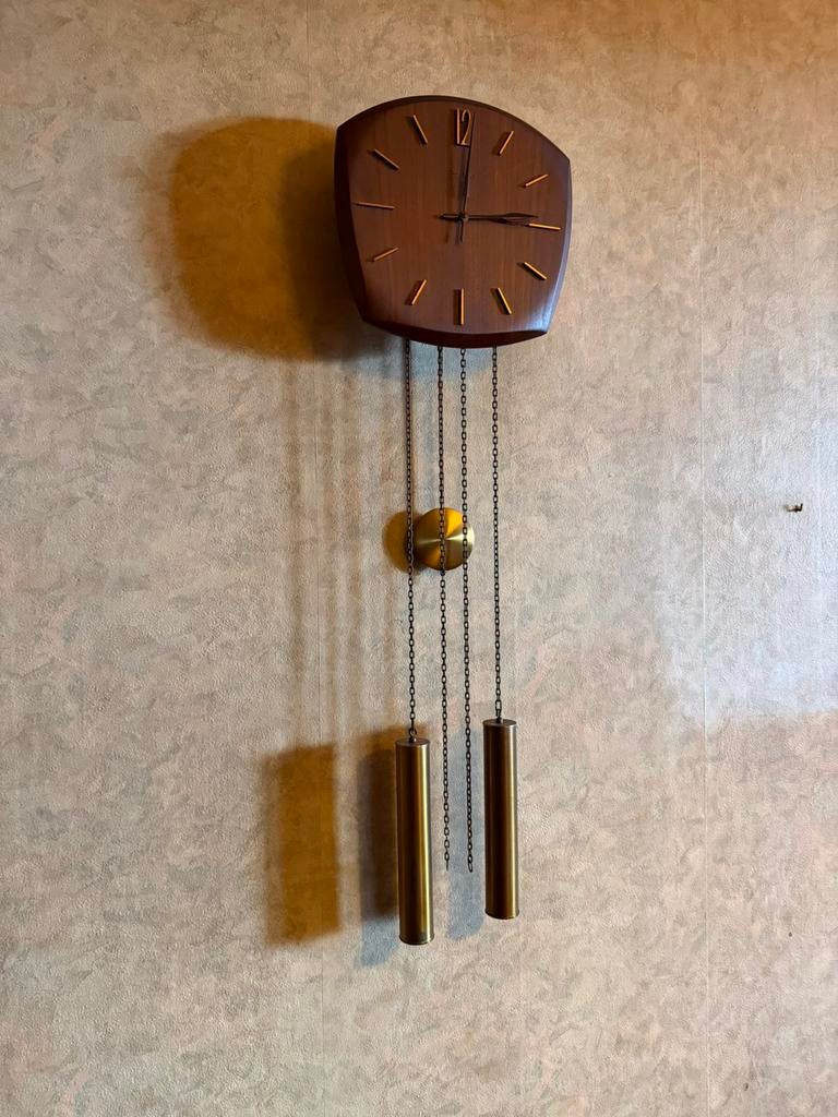 Vintage Junghans klok, Ophalen, Gebruikt, Analoog, Wandklok