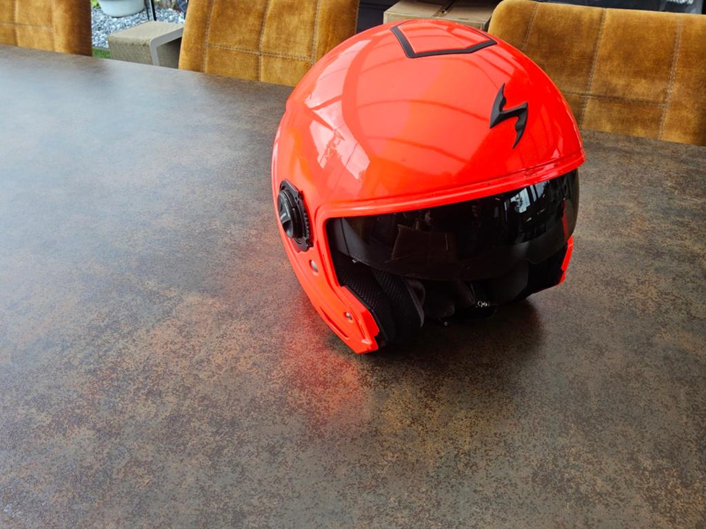 Casque de moto Scorpion en excellent état, Enlèvement, Seconde main, L, Hommes