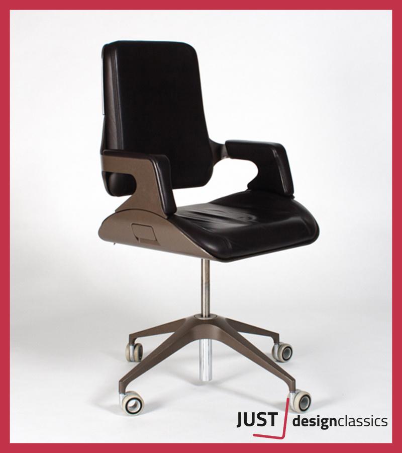 Interstuhl Silver 151S Bruin Leder Champagne (voorraad:15), Huis en Inrichting, Bureaustoelen, Gebruikt, Bureaustoel, Bruin, Ophalen