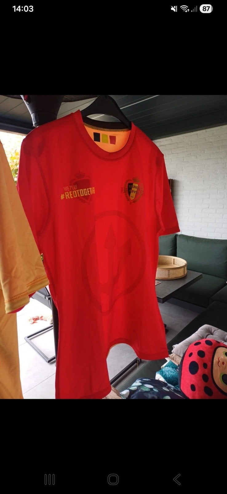 T-shirt double face avec les diables rouges XL, 2XL et 3 XL, Enlèvement ou Envoi, Maillot