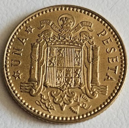 Spanje : 1 Peseta 1975(78) KM#806 Ref 16895, Postzegels en Munten, Ophalen of Verzenden, Overige landen, Losse munt