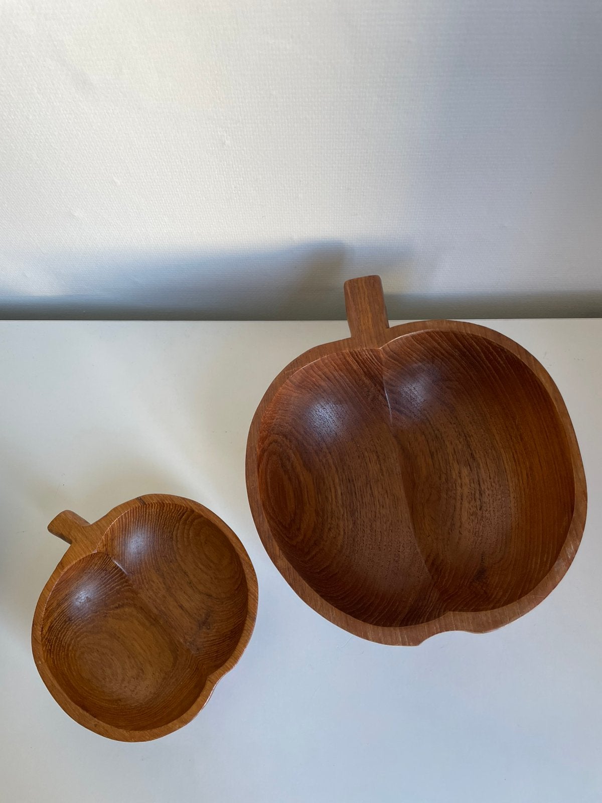 Knappe houten appel serveerschalen, Ophalen, Schaal, Zo goed als nieuw, Overige vormen