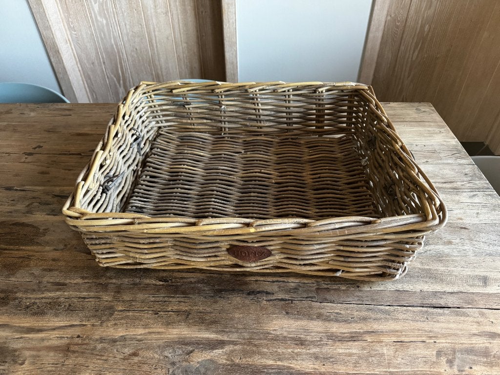 Grote rotan mand van Hoffz, Ophalen, Gevlochten, Mand, Zo goed als nieuw
