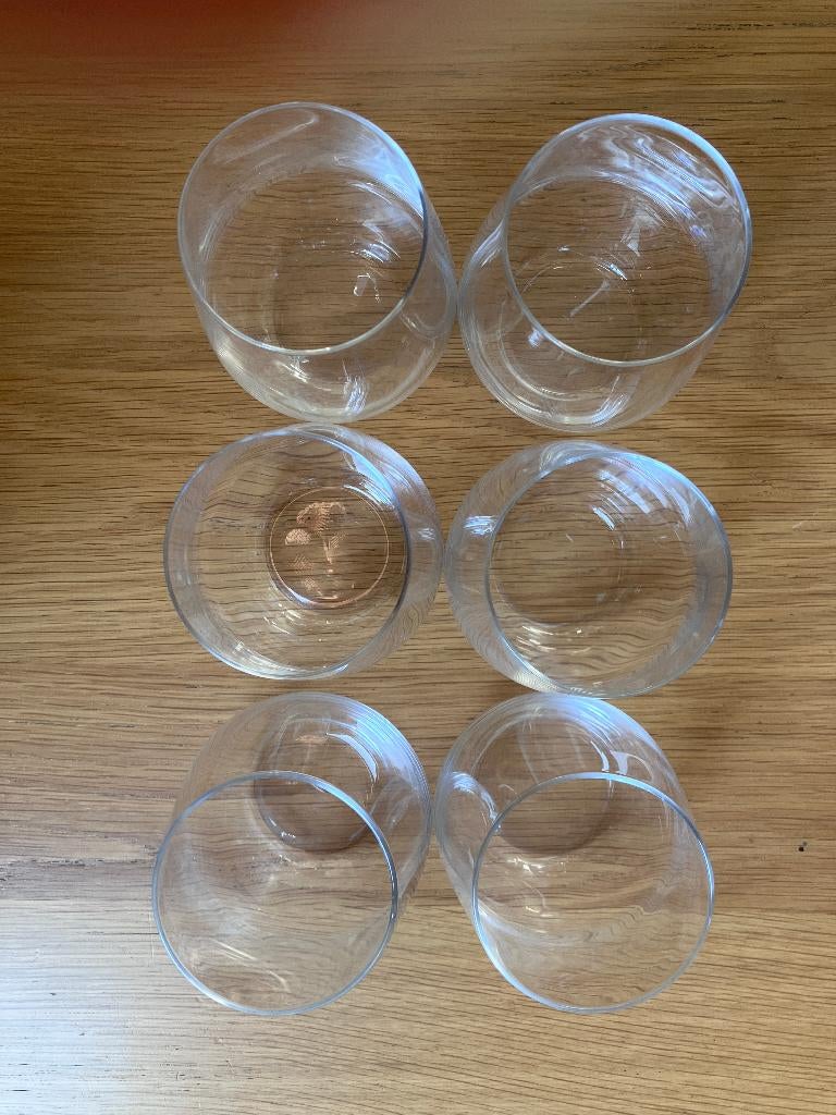 6 waterglazen in zeer goede staat, Ophalen