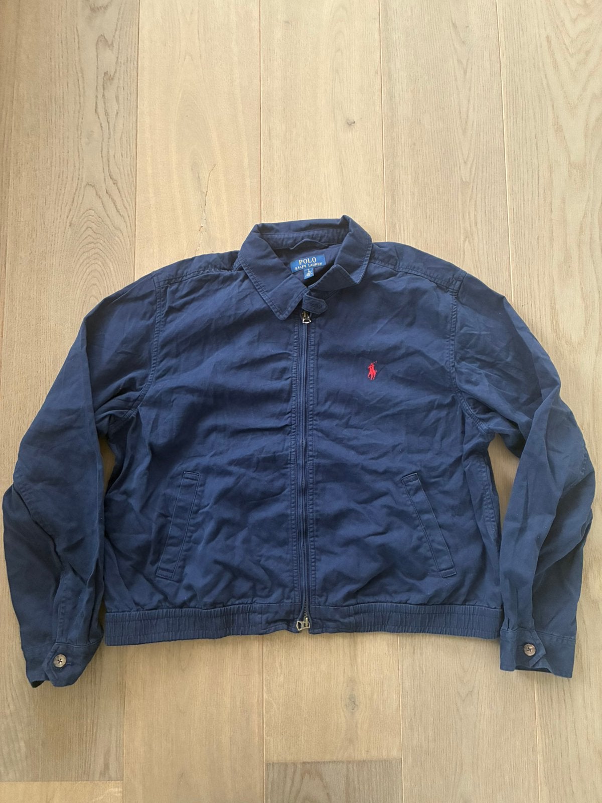 Ralph Lauren Jas - Authentiek - Marineblauw - 100% Linnen., Kleding | Heren, Verzenden, Zo goed als nieuw, Maat 52/54 (L)