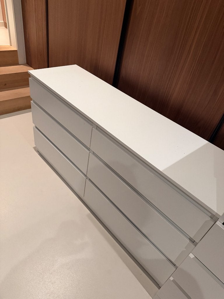 Ladekast met 6 lades, wit, 140x50x75 cm, Huis en Inrichting, Ophalen, 5 laden of meer, 50 tot 100 cm, Zo goed als nieuw