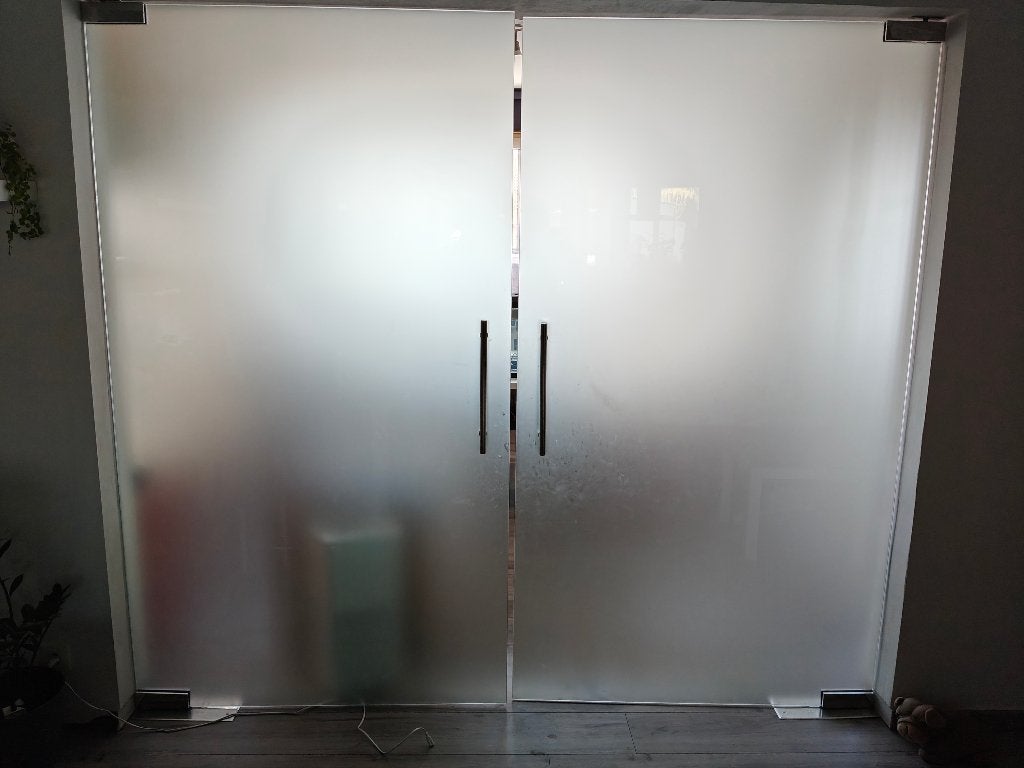 2 glazen deuren, Doe-het-zelf en Bouw, Deuren en Vliegenramen, Gebruikt, Binnendeur, Glas, 200 tot 215 cm