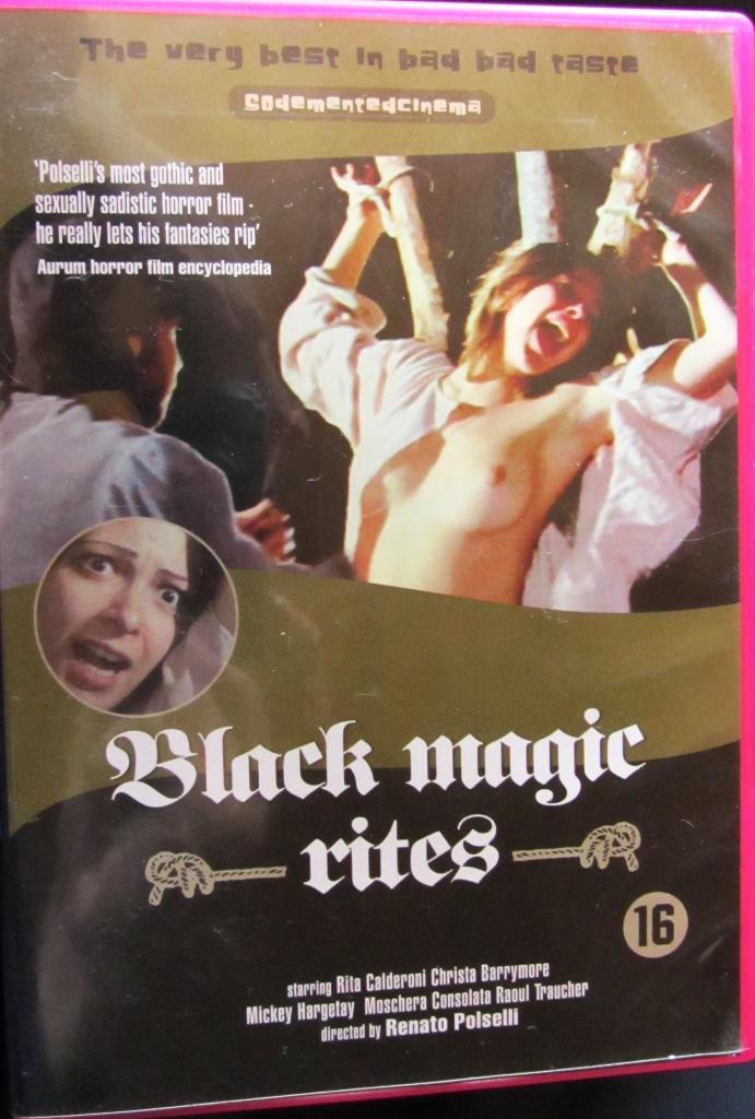 DVD HORROR/GRUWEL- BLACK MAGIC RITES (UITERST ZELDZAAM), Cd's en Dvd's, Dvd's | Horror, Alle leeftijden, Ophalen of Verzenden