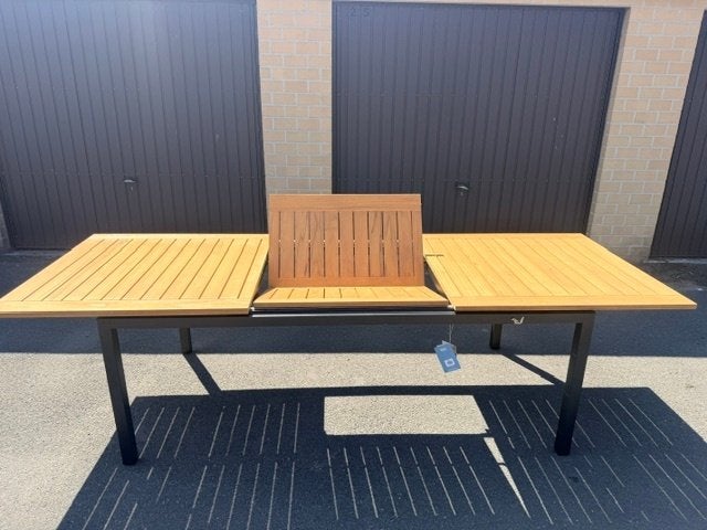 zeer mooie tuintafel+8stoelen, Enlèvement, Neuf, Rectangulaire, Aluminium