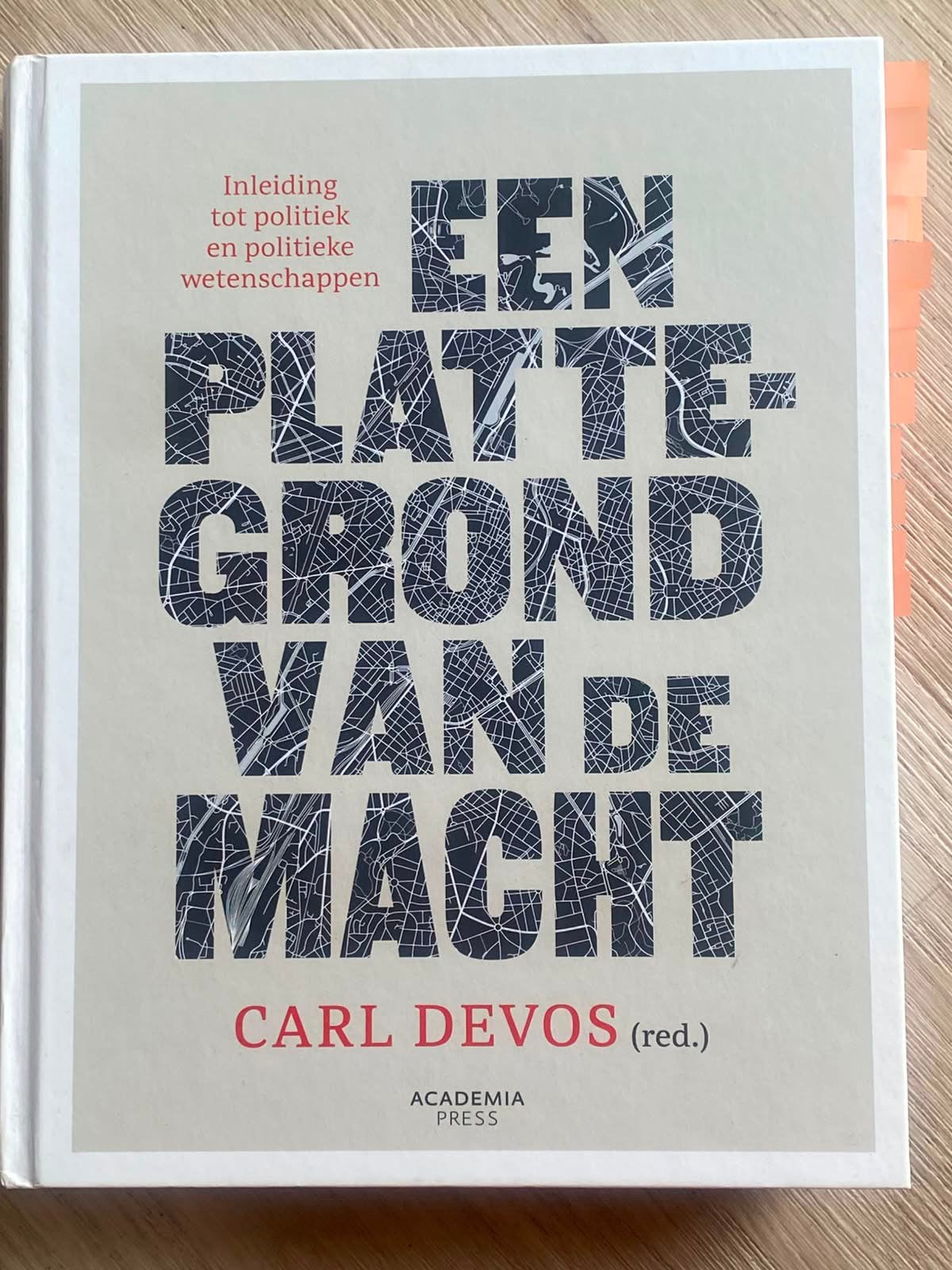 Een plattegrond van de macht Devos Carl, Livres, Enlèvement, Comme neuf