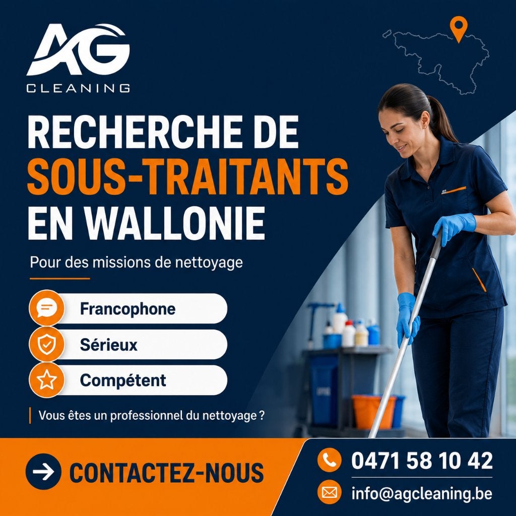 AG Cleaning recherche des sous-traitants en nettoyage, À partir de 5 ans, Freelance ou Intérim