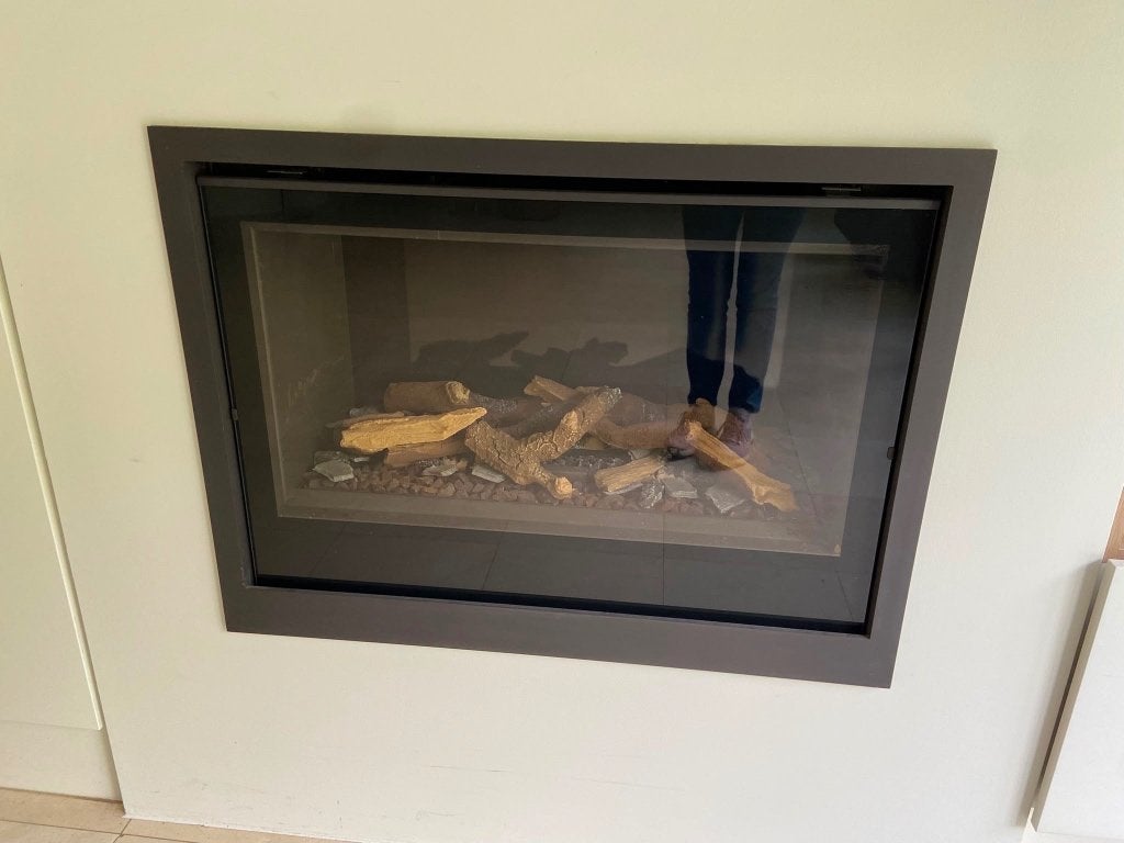 Inbouwhaard gas, Huis en Inrichting, Haarden, Ophalen, Gebruikt, Inbouwhaard, Gashaard