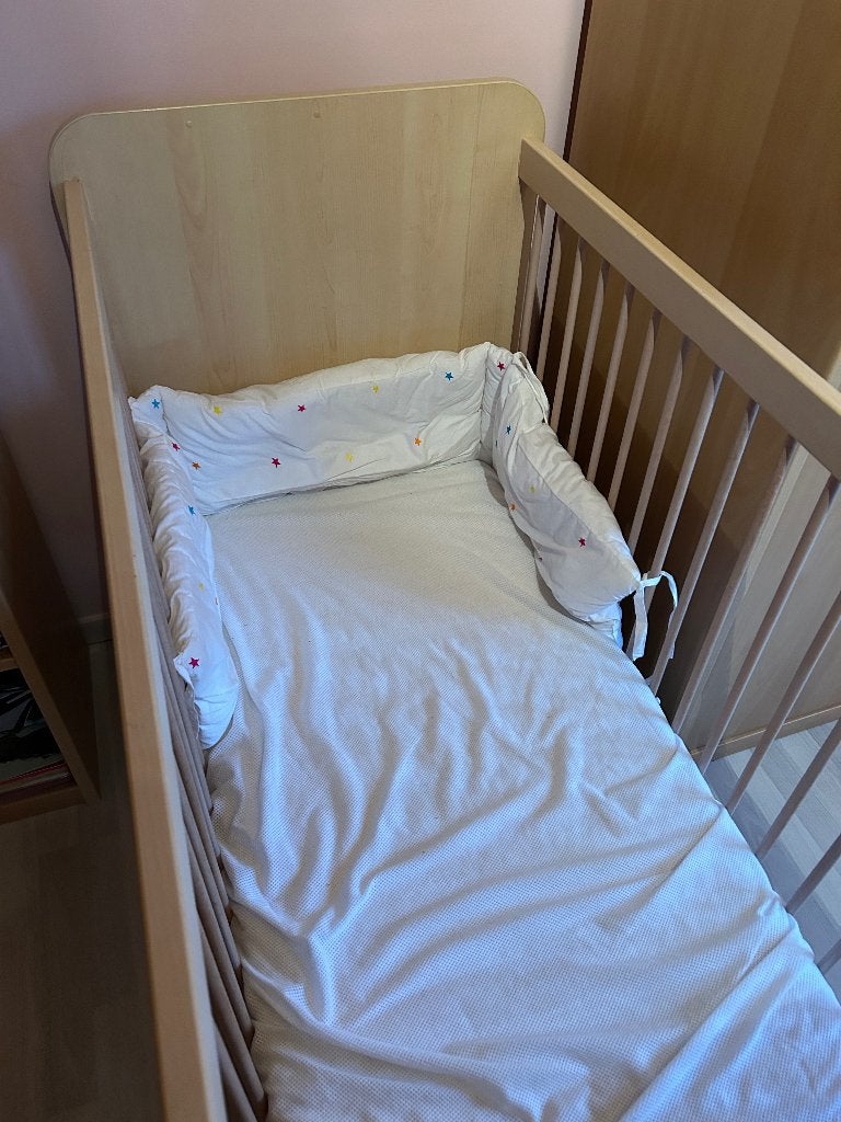 Houten bed baby met matras, Ophalen, Gebruikt, Matras