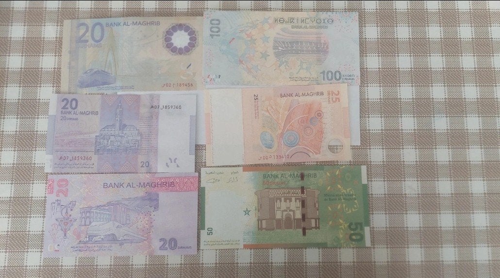 Marokkaanse dirham-bankbiljetten, Ophalen of Verzenden, Bankbiljetten