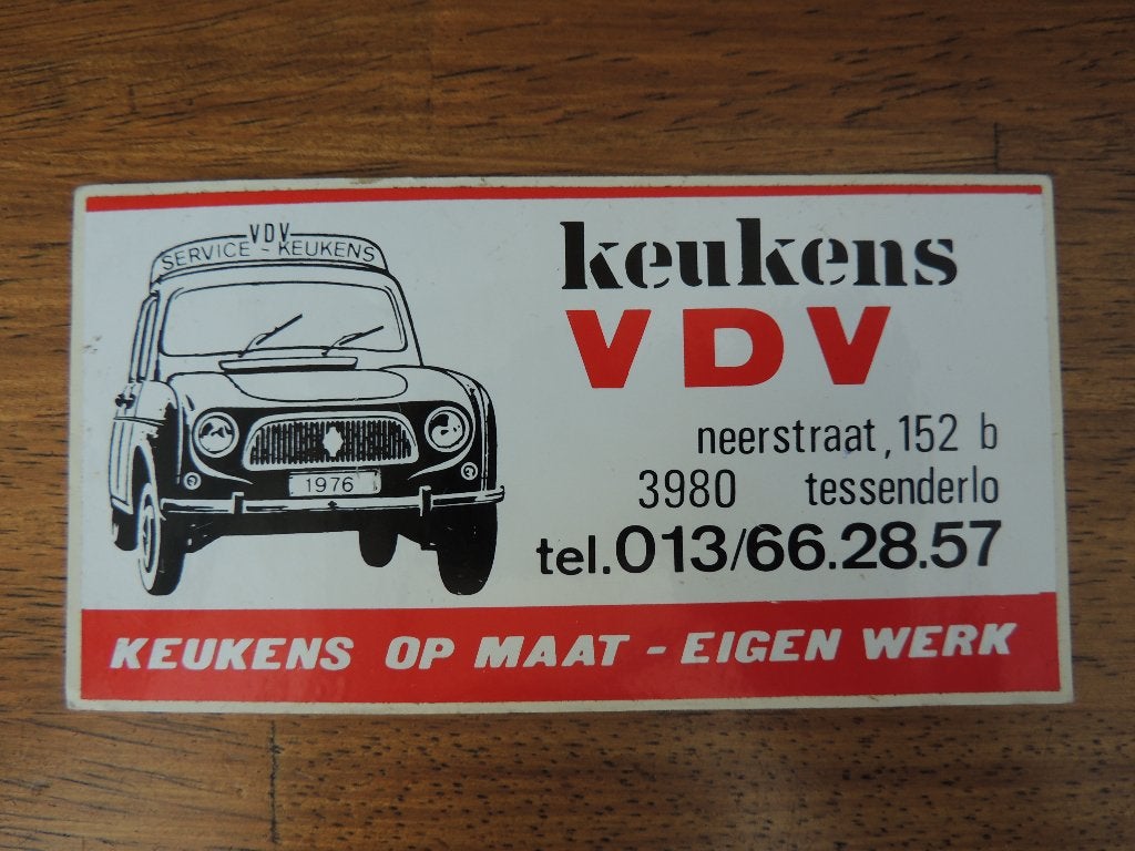 renault 4 vdv sticker, Verzamelen, Ophalen of Verzenden, Zo goed als nieuw