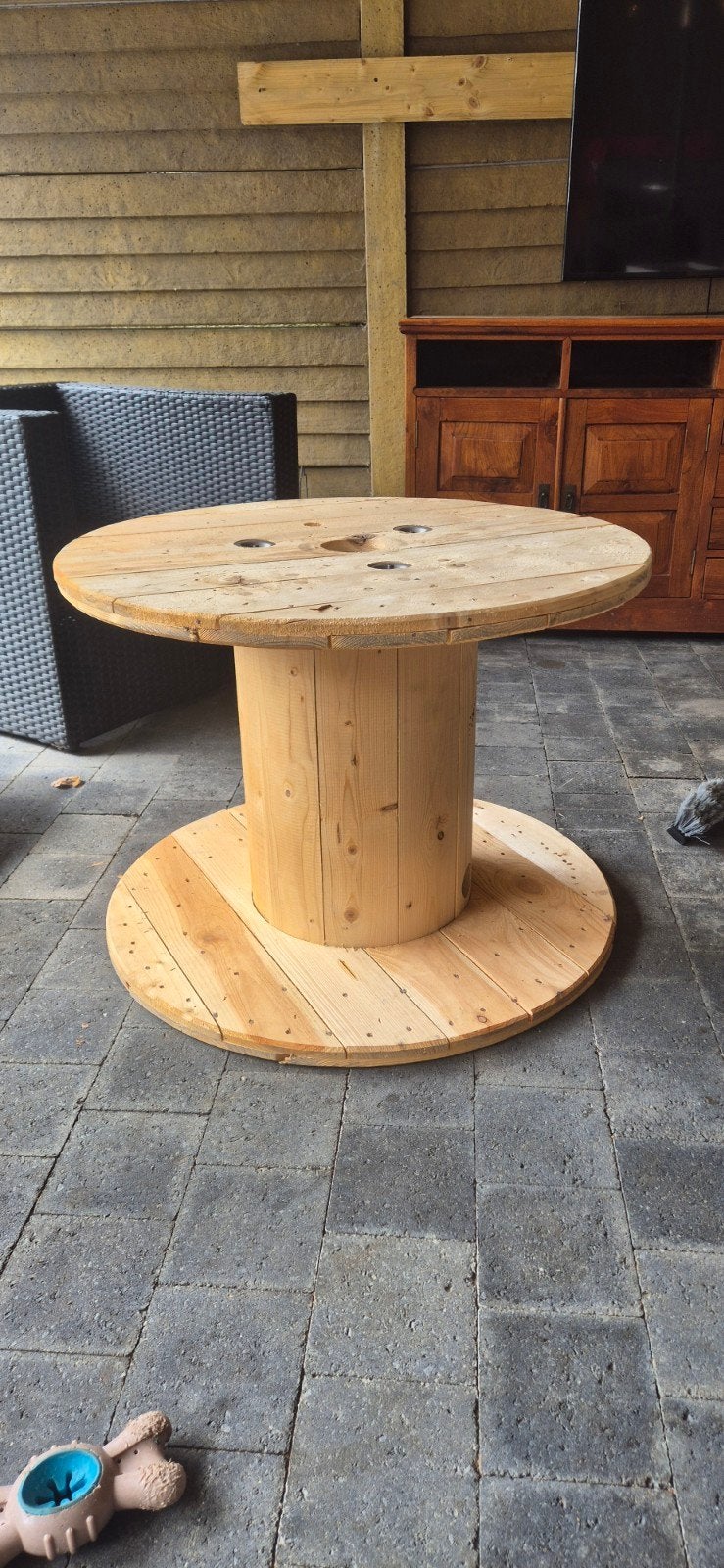 houten haspel/bobijn, Enlèvement