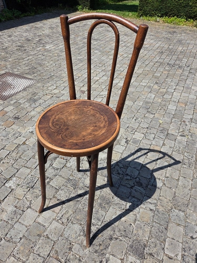 Chaise de bar Thonet vintage, 90 cm ou plus, 1 tabouret, Enlèvement ou Envoi, Utilisé