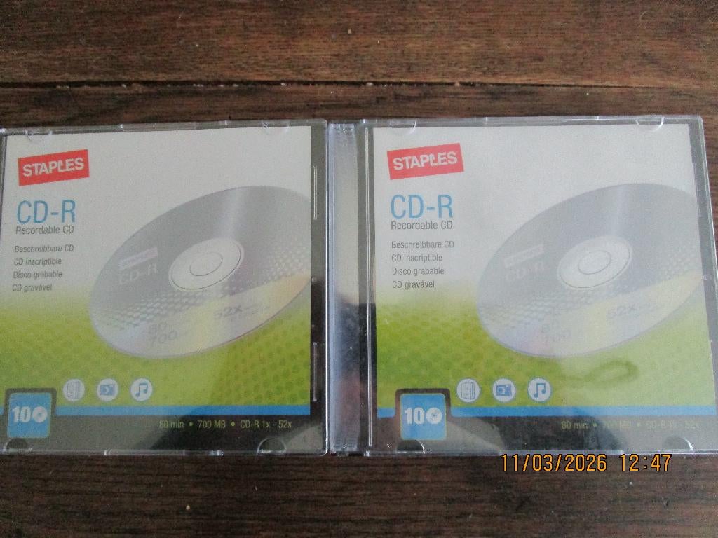 Te koop 20 nieuwe CD-R 80 min 700MB, Ophalen, Herschrijfbaar, Cd, Nieuw