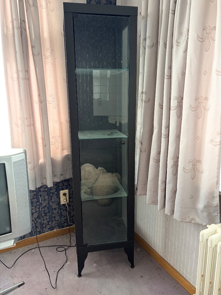 Vitrinekast, Huis en Inrichting, Ophalen, Minder dan 50 cm, Glas, 150 tot 200 cm