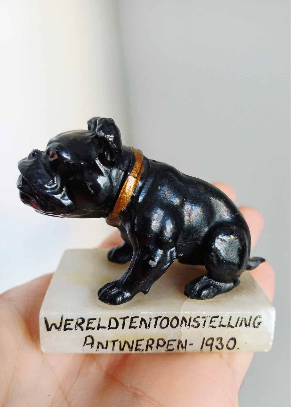 rare statue de bouledogue, Exposition universelle d'Anvers, Enlèvement ou Envoi, Utilisé