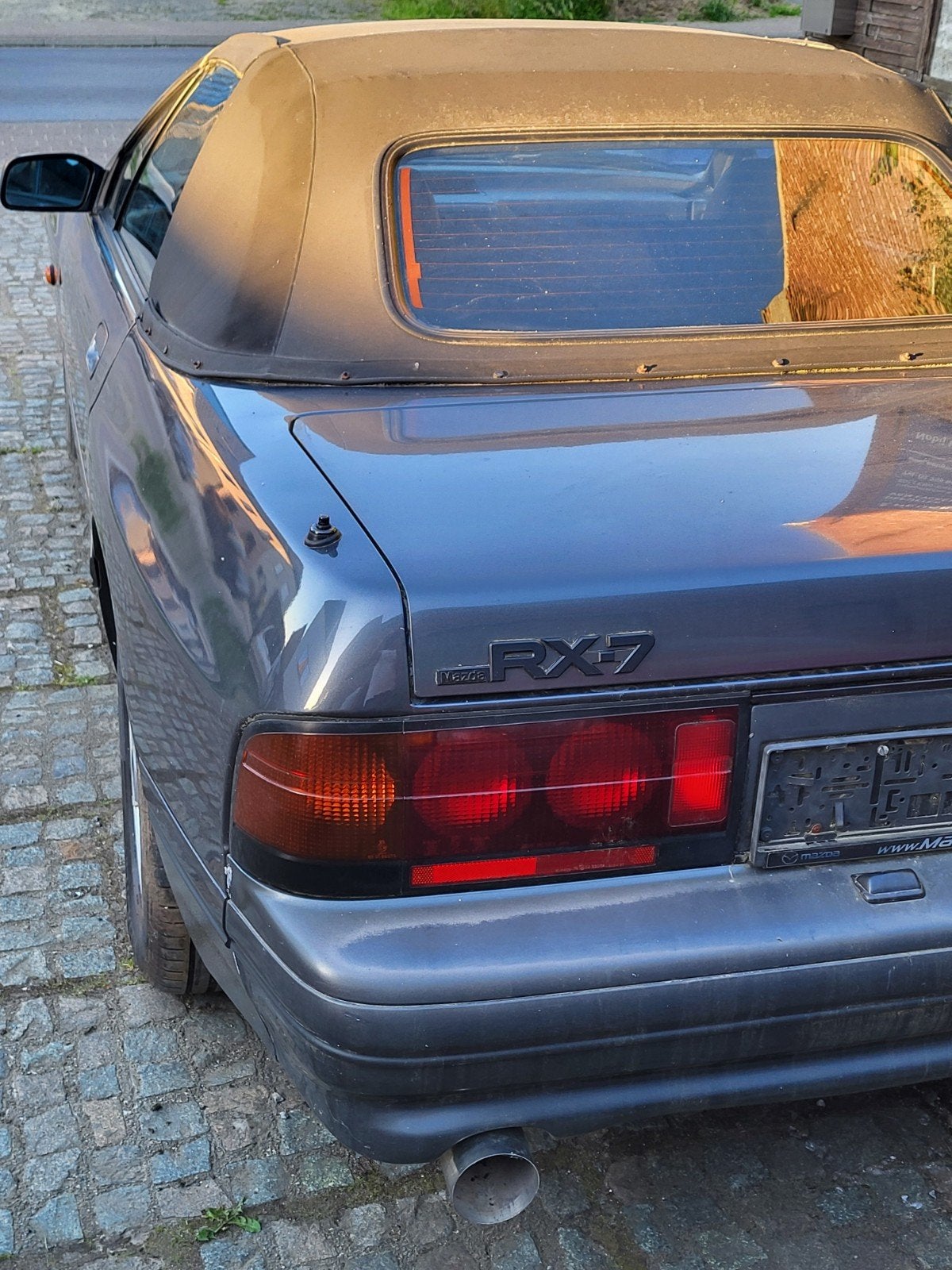 Mazda RX7 Turbo 2 cabrio te koop., Auto's, Achterwielaandrijving, Zwart, Cabriolet, Handgeschakeld