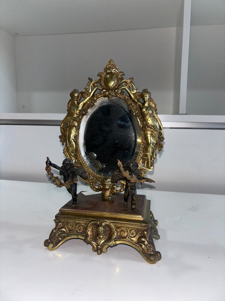 Psyché chérubin rococo fin 19ieme, Antiek en Kunst, Antiek | Brons en Koper, Ophalen of Verzenden