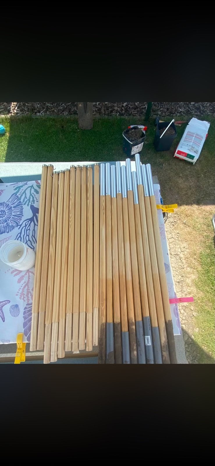 10 windschermstokken, Ophalen, Gebruikt