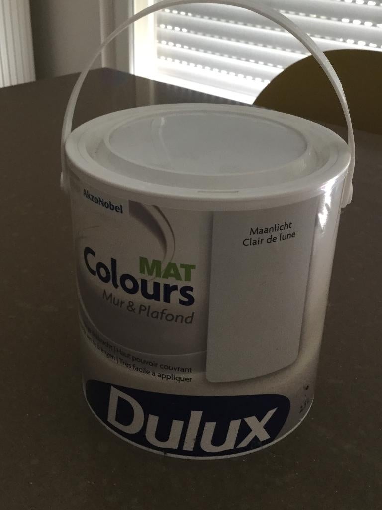 verf Dulux maanlicht muur plafond MAT 2.5 l new winkel 50eur, Ophalen, Nieuw, Verf