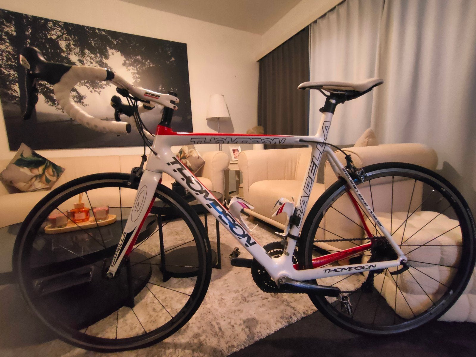 carbon Thompson racefiets koersfiets road bike, 28 inch, Velgrem, Zo goed als nieuw, Ophalen
