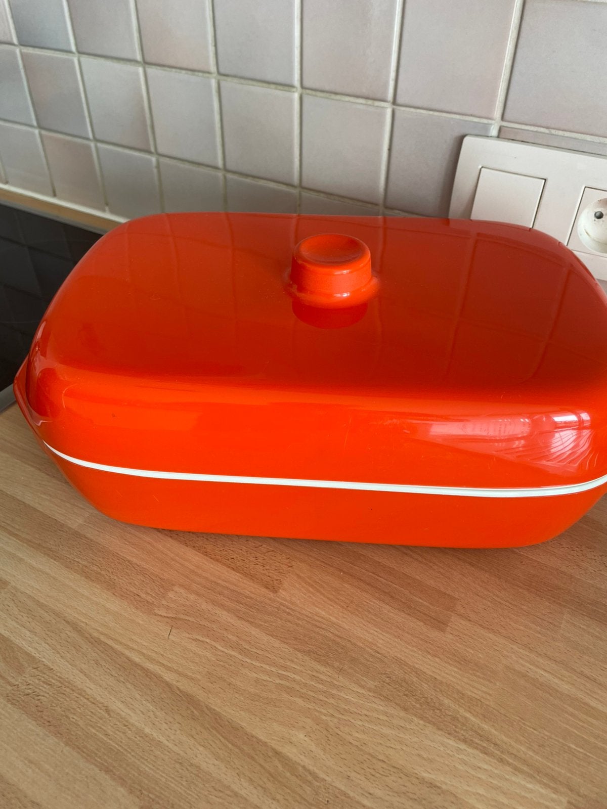 Vintage pirex ovenschotel, Ophalen, Nieuw, Glas, Oranje
