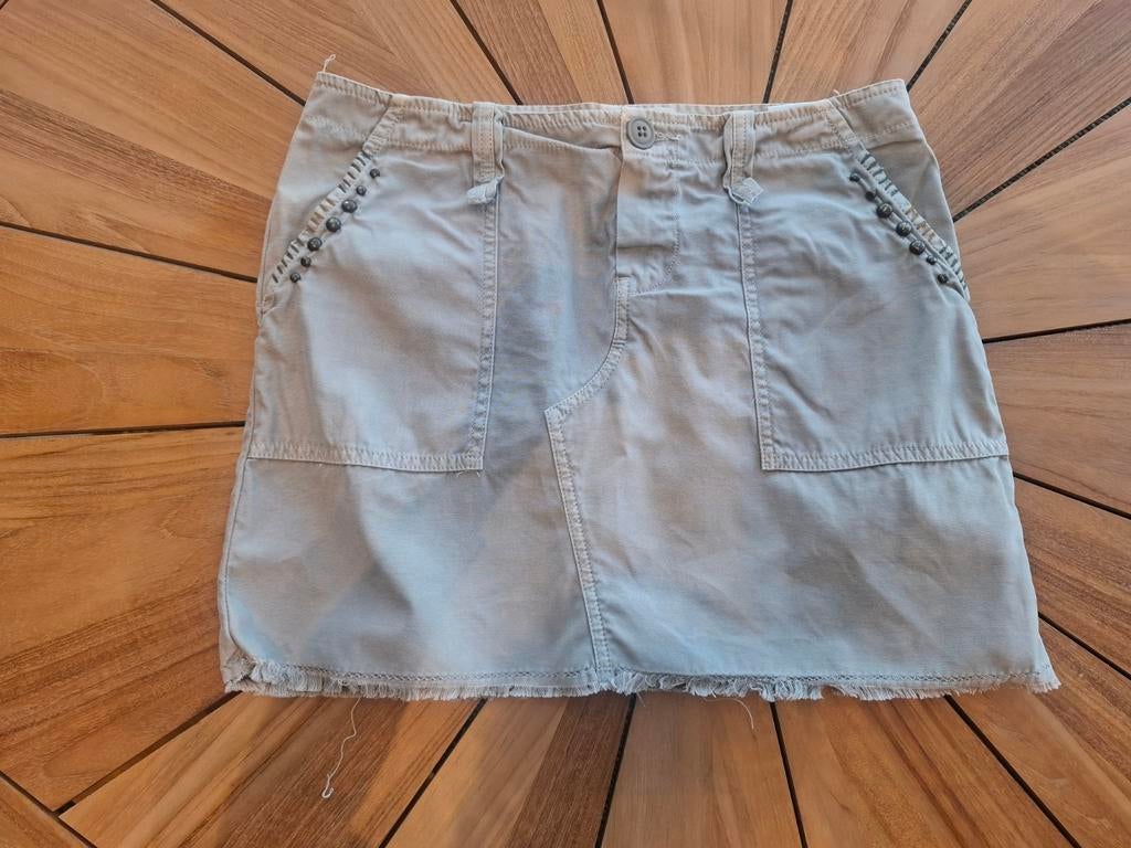 Mini jupe coton Le temps des cerises W30 M coton, Taille 38/40 (M), Gris, Enlèvement ou Envoi, Au-dessus du genou