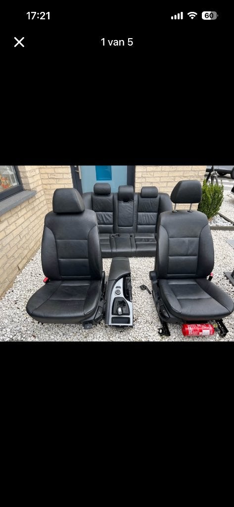 zwarte lederen interieurset BMW 5-serie (E60 of E61, Auto-onderdelen, Ophalen, BMW