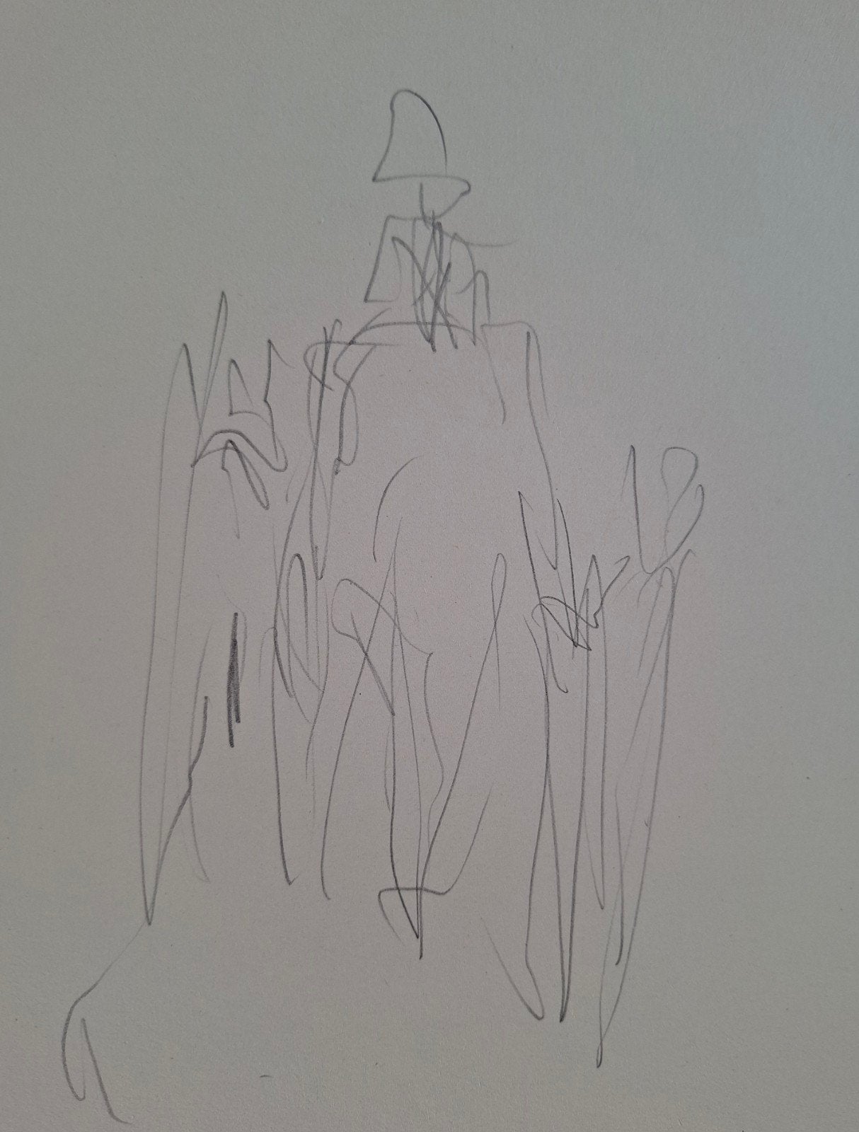 VERTONGEN Frits "Figuren" tekening 1989, Antiquités & Art, Enlèvement ou Envoi, Dessin, Dessin au crayon