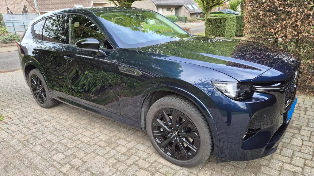 Mazda CX 60 PHEV, Auto's, Mazda, Automaat, 4 cilinders, Blauw, Leder