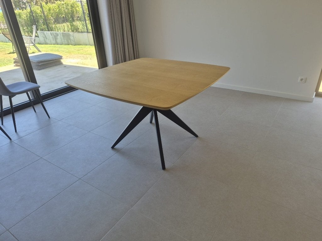 Eettafel, Huis en Inrichting, Tafels | Eettafels, Zo goed als nieuw, 100 tot 150 cm, 100 tot 150 cm, Vier personen, Vierkant, Overige houtsoorten