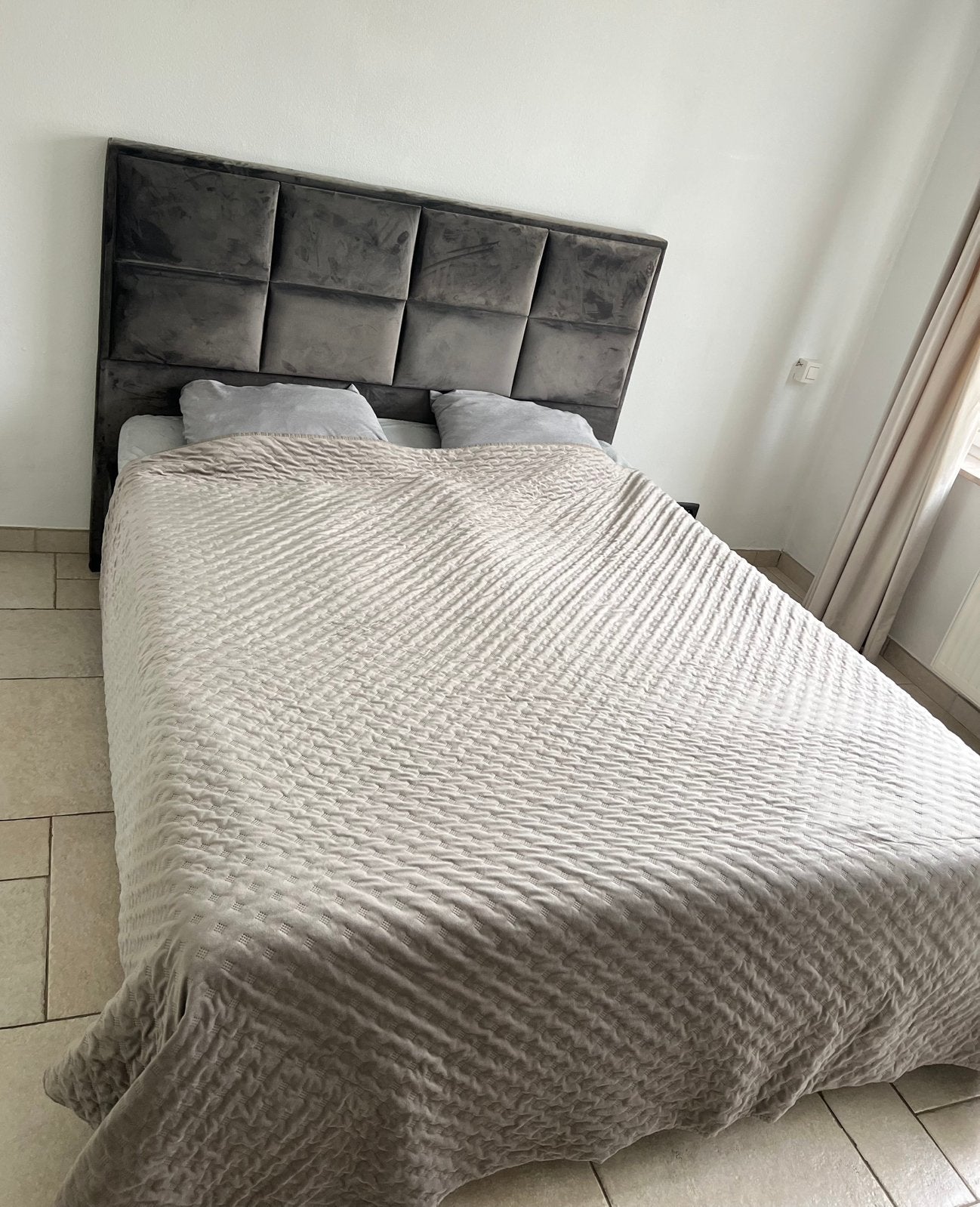 2-persoonsbed ZONDER MATRAS, Huis en Inrichting, Slaapkamer | Boxsprings, Ophalen, Gebruikt, Tweepersoons, 200 cm