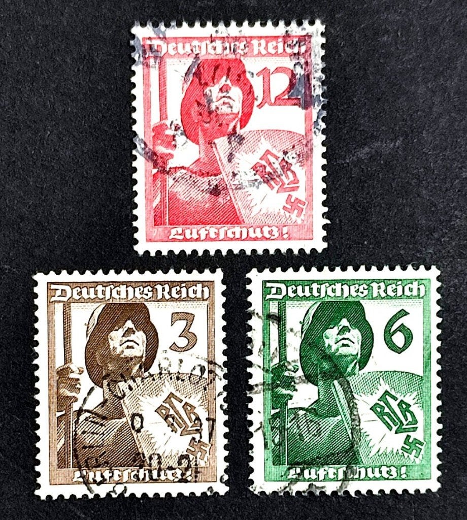 Deutsches Reich: Luftschutz 1937 COMPLEET, Ophalen of Verzenden, Overige periodes, Gestempeld